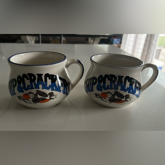 Other - Soup & Crackers Ceramic Mug Set